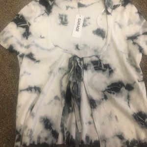 NWT Garage tie front shirt